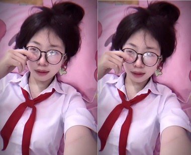 Chịch em đeo khăn quàng đỏ