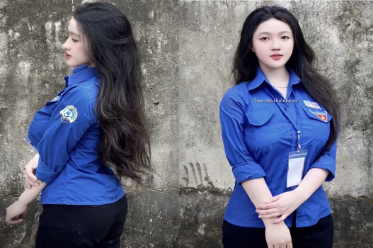 Nét hấp dẫn của cô sinh viên tình nguyện có vóc dáng cuốn hút