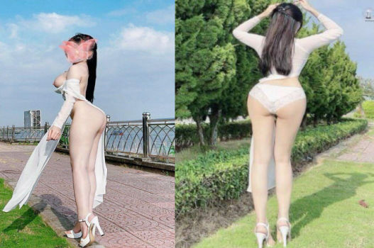 Phim sex Việt em áo dài khoe bím ven sông